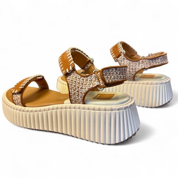 Dolce Vita Tan and White Platform Sandals - Picture 7 of 10